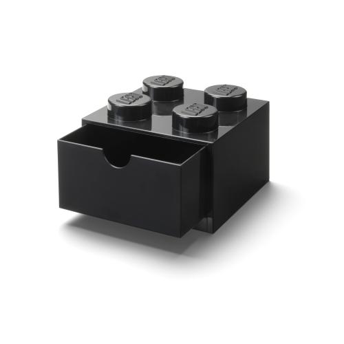 Sertar de birou LEGO 2x2, 16 x 16 x 12 cm, +3 ani, Negru