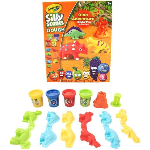 Set plastelina parfumata Crayola - Silly Scents, Dinozaur, cu accesorii
