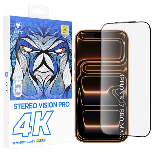 Folie de protectie Ecran Lito D+ Max 4K pentru Apple iPhone 17 Pro Max, Sticla Securizata, Full Glue