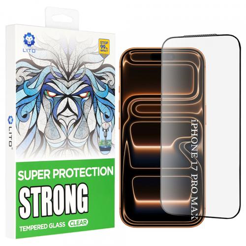 Folie de protectie Ecran Lito D+ Max Strong pentru Apple iPhone 17 Pro Max, Sticla Securizata, Full Glue