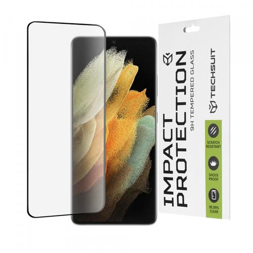 Folie de protectie Ecran Techsuit pentru Samsung Galaxy S21 Ultra 5G G998, Sticla Securizata, Full Glue, 111D
