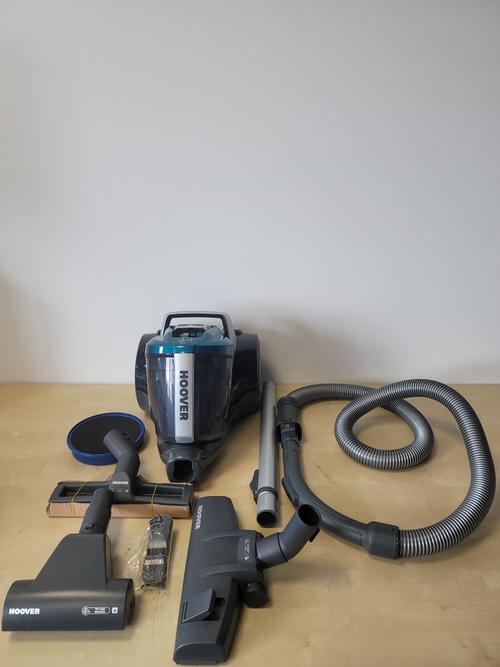 Aspirator fara sac Hoover Breeze BR71BR30011, 700W, 2 L, Filtru Lavabil EPA, Roata Frontala Rotativa 360° (Negru/Albastru)