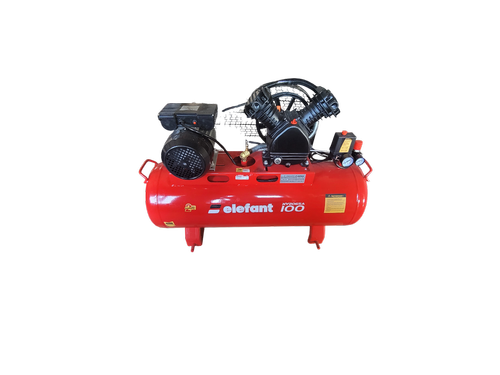Compresor aer Elefant XY2065A-100, 100 L (Negru/Rosu)