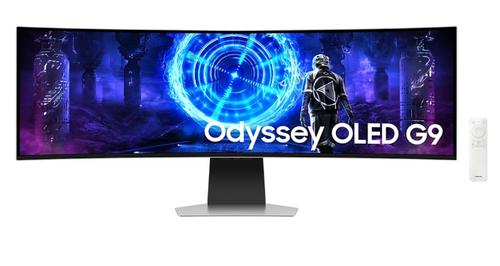 Monitor Gaming OLED Samsung 49inch LS49DG950SUXEN, DQHD (5120 x 1440), HDMI, DisplayPort, Boxe, Ecran curbat, 240 Hz, 0.03 ms (Argintiu)