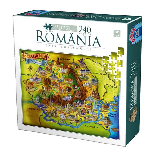 Puzzle D-Toys Romania, Obiective turistice, 240 piese