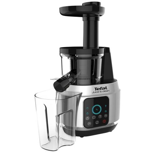 Storcator Tefal Juice N' Clean ZC420E38, 2 filtre, 0.8 L, 4 viteze, reverse, Easy Clean, Negru/Gri