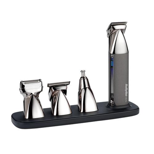 Aparat de tuns si ras BaByliss MT996E Super-X Metal 15 in1 Multi Trimmer, 15 Accesorii, 4 capete, Otel japonez, 5 ore (Argintiu)