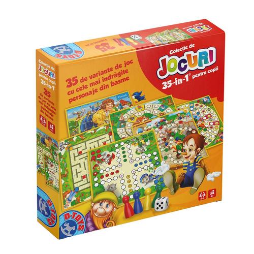 Colectie de jocuri clasice de societate Basme D-Toys 50960, 35 posibilitati de joc