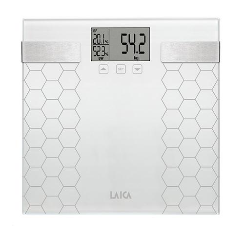 Cantar cu compozitie corporala Laica PS5014, 180 kg (Alb)