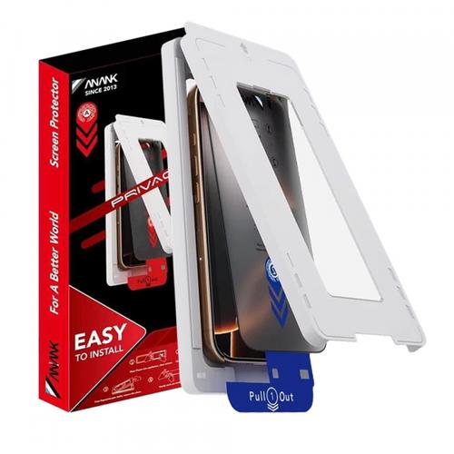 Folie de protectie Ecran Privacy Anank 2X Reinforced pentru Apple iPhone 15 Pro Max, Sticla Securizata, Full Glue, 2.5D