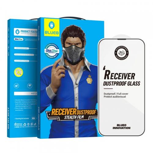 Folie de protectie Ecran Blueo Anti-Dust HD pentru Apple iPhone 14 Pro, Sticla Securizata, Full Glue