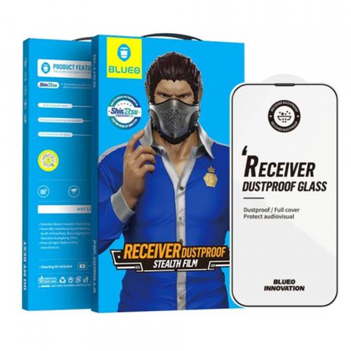 Folie de protectie Ecran Blueo Anti-Dust HD pentru Apple iPhone 14 Pro Max, Sticla Securizata, Full Glue