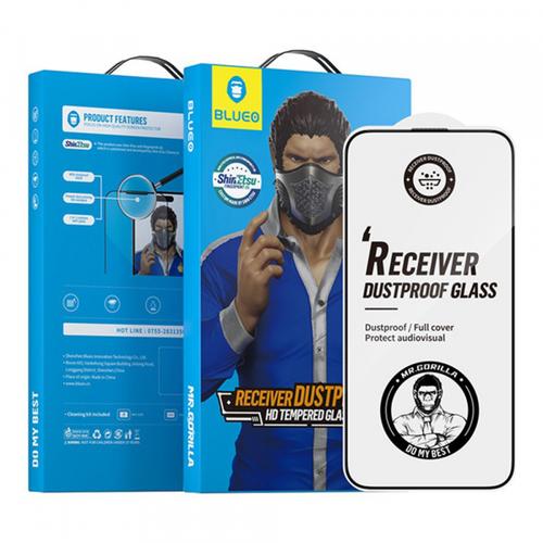 Folie de protectie Ecran Blueo Anti-Dust HD pentru Apple iPhone 15 Pro, Sticla Securizata, Full Glue