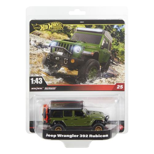 Masinuta metalica Hot Wheels Premium Real Riders Jeep Wrangler 392 Rubicon, Scara 1 la 43