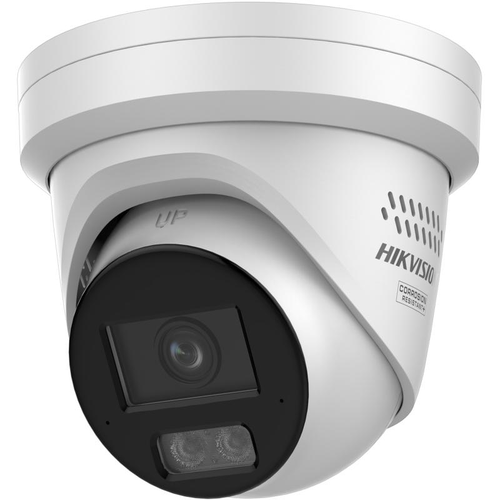 Camera supraveghere IP Dome cu iluminare duala Hikvision ColorVu DS-2CD2347G3-LIS2UY/SL, 4 MP, 2.8 mm, IR/lumina alba 30 m, slot card, microfon dual si difuzor, anti-coroziune, sirena, lumina stroboscopica, PoE