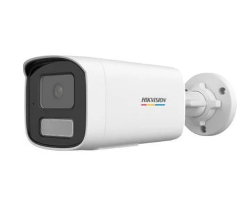 Camera supraveghere exterior IP cu iluminare duala Hikvision Value ColorVu DS-2CD1T47G2H-LIU, 4 MP, 4 mm, IR/lumina alba 50 m, microfon, PoE