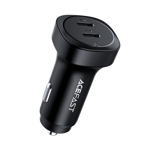 Incarcator auto B2 Acefast, 72W, Policarbonat, 2x USB-C (Negru)
