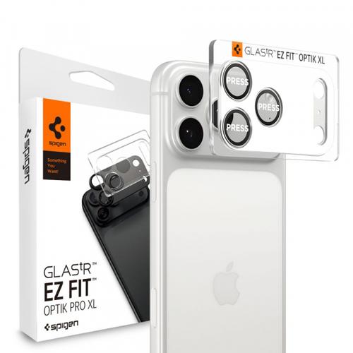 Folie de protectie Camera Spate Spigen GlastR EZ FIT Optik Pro XL pentru Apple iPhone 17 Pro Max, Sticla Securizata