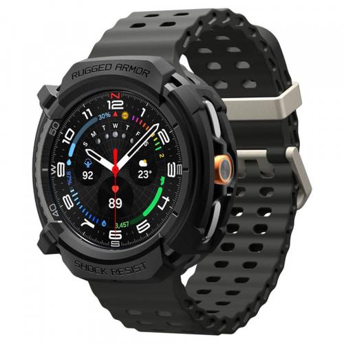 Husa Spigen Rugged Armor pentru Samsung Galaxy Watch8 Classic (Negru)