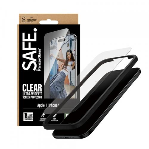 Folie de protectie Ecran PanzerGlass Safe. Ultra-Wide Fit EasyAligner pentru Apple iPhone Air, Sticla Securizata, Full Glue
