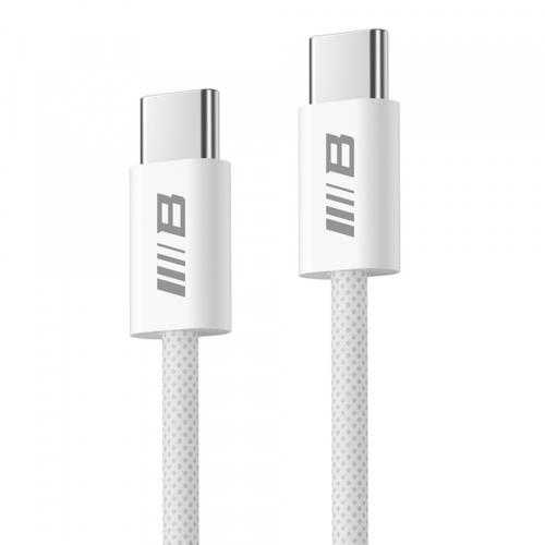 Cablu Date si Incarcare USB-C - USB-C Blueo, 100W, 1.2m, Alb