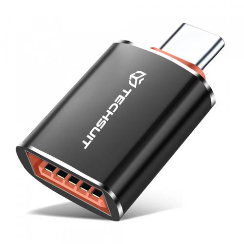 Adaptor Techsuit A2, USB-C - USB-A (Negru/Portocaliu)