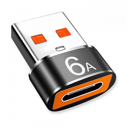 Adaptor Date/Incarcare Techsuit A4, USB-C - USB-A (Negru/Portocaliu)