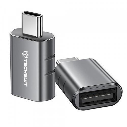 Adaptor Techsuit A10 SlateVolt, USB-C - USB-A (Gri)