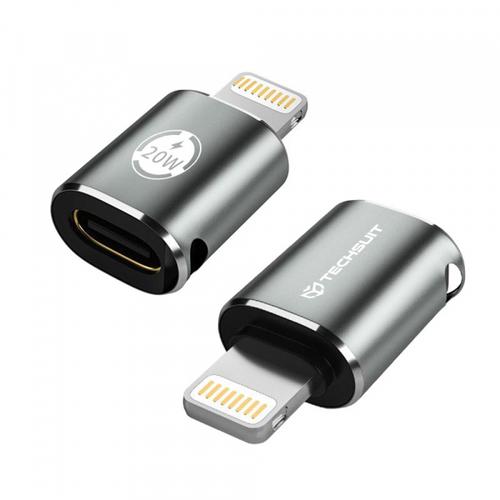 Adaptor Date/Incarcare Techsuit A11 TitanCoreX, USB-C - Lightning (Gri)