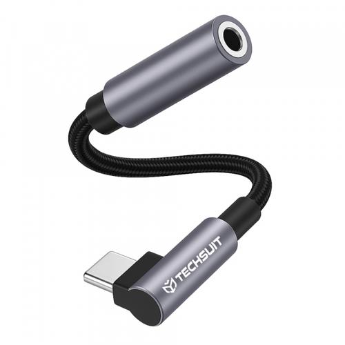 Adaptor Techsuit AC7 MusicDox, Audio USB-C - 3.5mm (Gri)