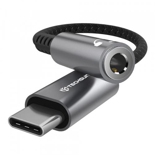 Adaptor Audio Techsuit AC14 SonicPiX, USB-C - 3.5mm (Gri)
