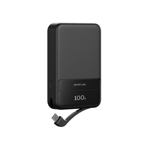 Baterie externa EcoFlow Rapid MagSafe Qi2, 10000 mAh, Wireless, USB-C (Negru)