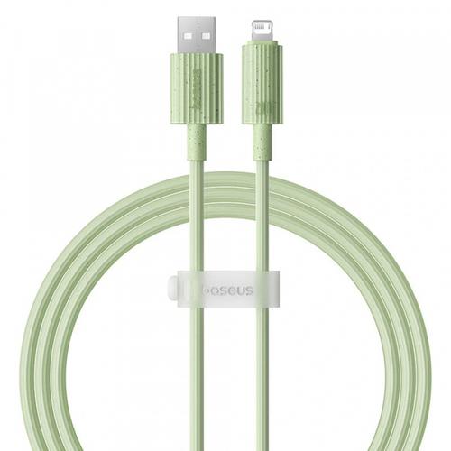 Cablu Date si Incarcare USB-A - Lightning Baseus Habitat P10360200631-01, 18W, 2m, Verde