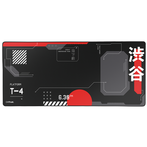 Mousepad Trust GXT 759 XXL, 900 x 400 x 3mm (Negru/Rosu)