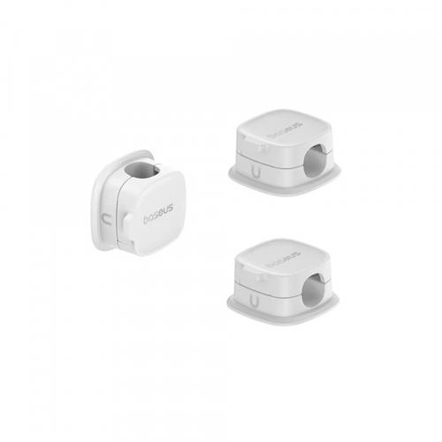 Organizator Cabluri Baseus Lite Magnetic, Set 3 Bucati, Alb