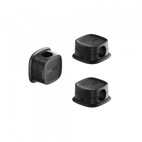 Organizator Cabluri Baseus Lite Magnetic, Set 3 Bucati, Negru