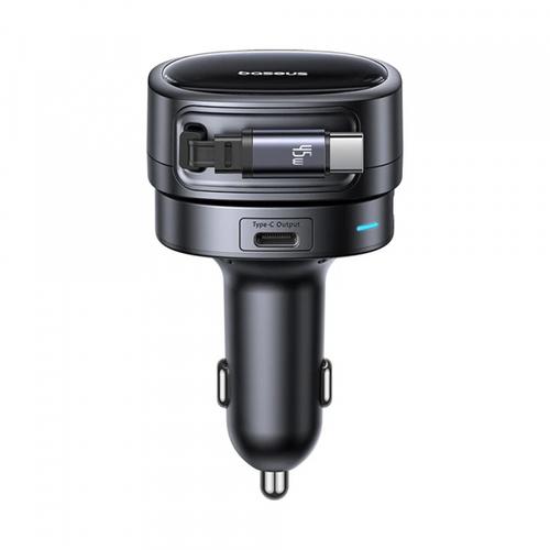 Incarcator Auto Cu Cablu USB-C Baseus PrimeTrip VR1, 60W, 3A, 1 x USB-A - 1 x USB-C, C00069001121-00 (Negru)