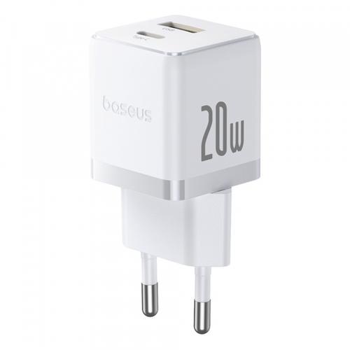 Incarcator Retea Baseus Palm, 20W, 3A, 1 x USB-A - 1 x USB-C, CCZC20UE (Alb)