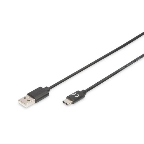 Cablu de conectare USB tip C, Assmann, tip C la A, 1,8 m, negru AK-300154-018-S