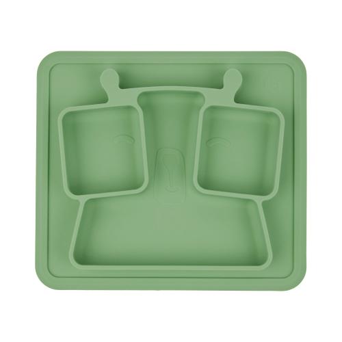 Tava anti-alunecare pentru mancare Badabulle B005215, 350ml (Verde)
