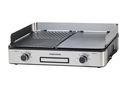 Grill electric Morphy Richards MGS1002, 2400 W, 282 x 246 mm (Inox)