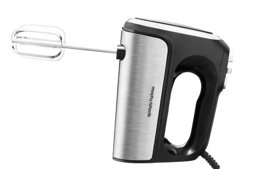 Mixer de mana Morphy Richards MMI2001, 800 W, 6 viteze (Negru/Inox)