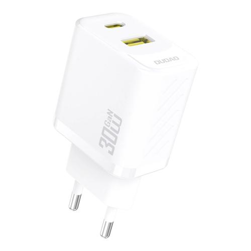 Incarcator retea Dudao A27TEU, 30W, 1 x USB-A - 1 x USB-C (Alb)
