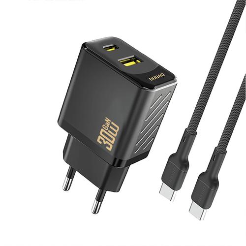 Incarcator retea Dudao A27TCEU, 30W, 1 x USB-A - 1 x USB-C, 1m (Negru)
