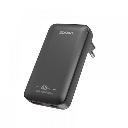 Incarcator Retea Dudao A65Q Travel, 65W, 3.25A, 1 x USB-A - 1 x USB-C (Negru)
