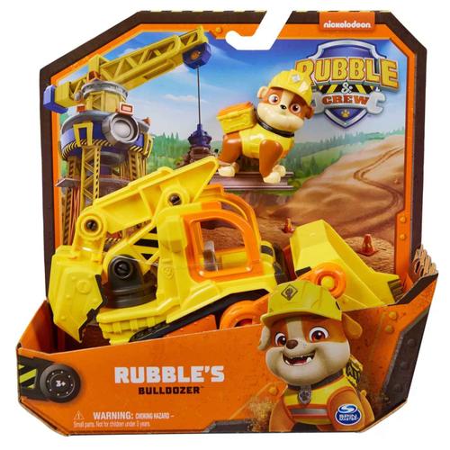 Set figurina cu vehicul Paw Patrol  Rubble Crew, Rubble