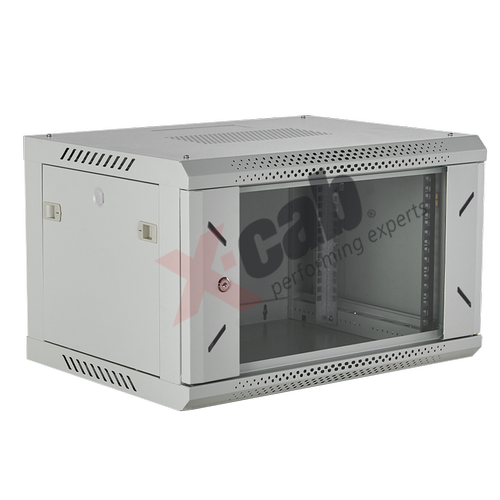 Cabinet metalic perete 19inch Xcab, tip rack wallmount, 9U 600x450 mm, Gri