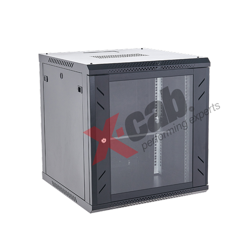 Cabinet metalic de perete 19inch, tip rack wallmount, 12U 600x450 mm, Xcab S Negru