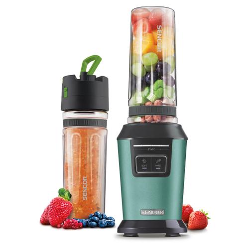 Blender de masa Sencor Smoothie Maker SBL7171GR, 800 W, 2 programe, Sticla Sport 0.6 l (Verde)