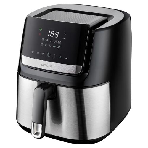Friteuza cu aer cald Sencor SFR6600SS, 1600 W, 6.5 l, Control touch, Timer (Negru/Argintiu)